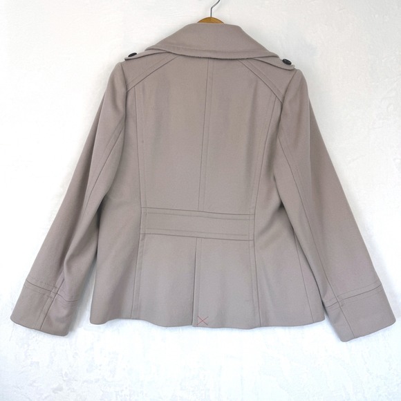 J.Crew Womens Taupe 100% Wool Thinsulate Pea Coat Jacket Size 12 17849 HO 09 - Picture 2 of 11